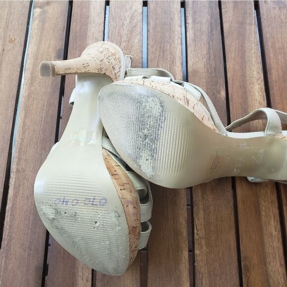 💗Guess Aleena Cork Platform Slingback - Picture 4 of 7